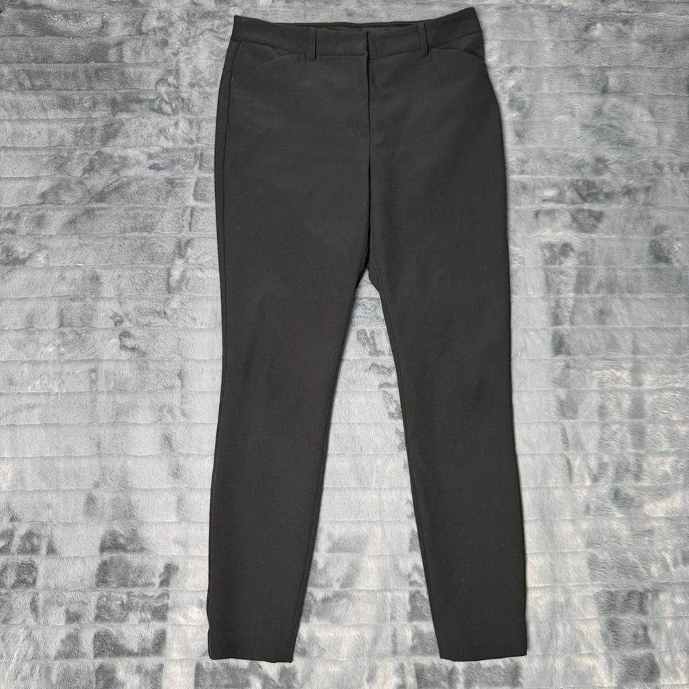 Express Skinny High Rise Pants Womens 8R Black Supersoft Twill Career Trousers
